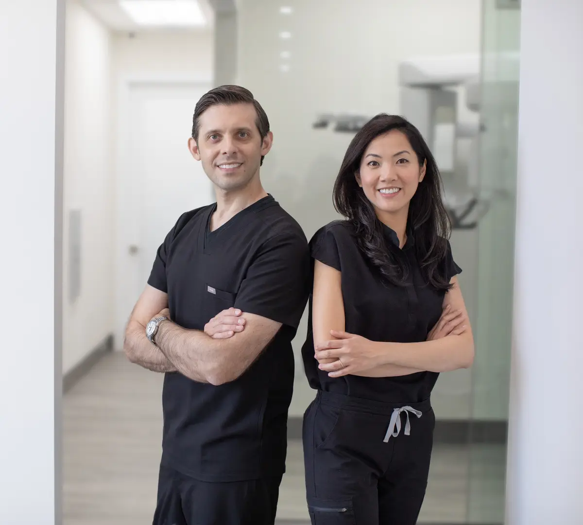 Dr. Kottar and Dr. Hong in the office