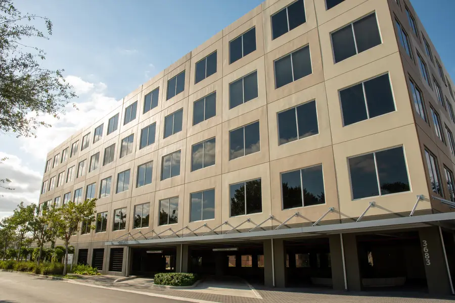 The Mercy Medical Arts building, with parking below it